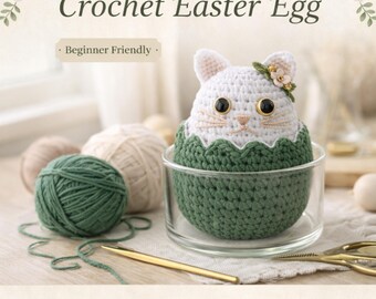 Modern Easter Egg Crochet Pattern, Minimalist Amigurumi Decor, Home Spring Decoration PDF, Quick Crochet Gift for Adults