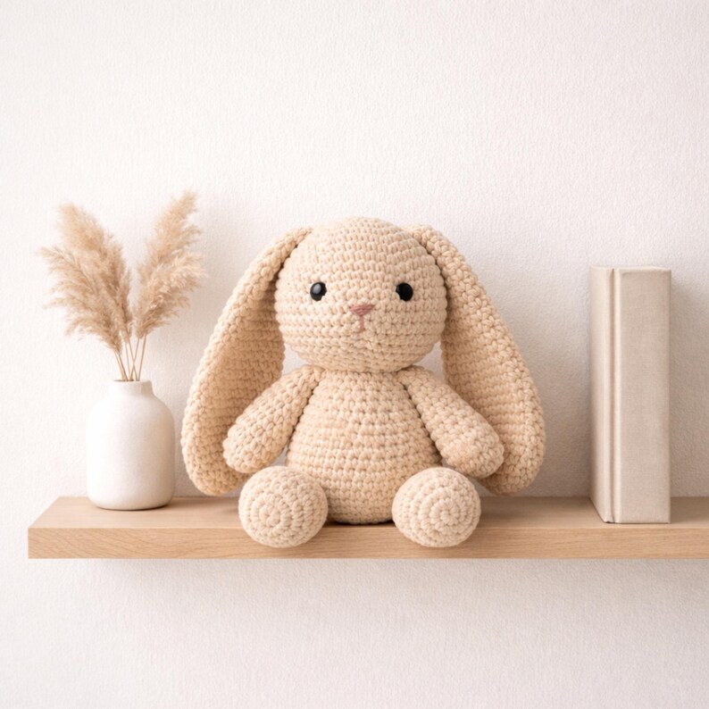 Floppy Bunny Crochet Pattern PDF, Amigurumi Bunny Tutorial, Beginner ...
