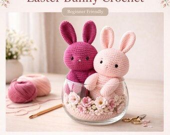 Adorable Easter Bunny Crochet Pattern | Mini Rabbit Amigurumi PDF | Cute Spring Plushie Toy | Easy Beginner DIY Gift Idea