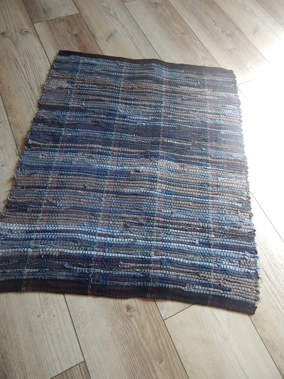 denim rag rug homemade image blue and black handwoven denim rag rug floor runner kitchen etsy denim rag rug homemade image blue and black handwoven denim rag rug floor runner kitchen etsy