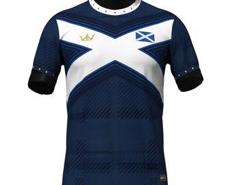 Camisa de futebol personalizada com o legado da Escócia