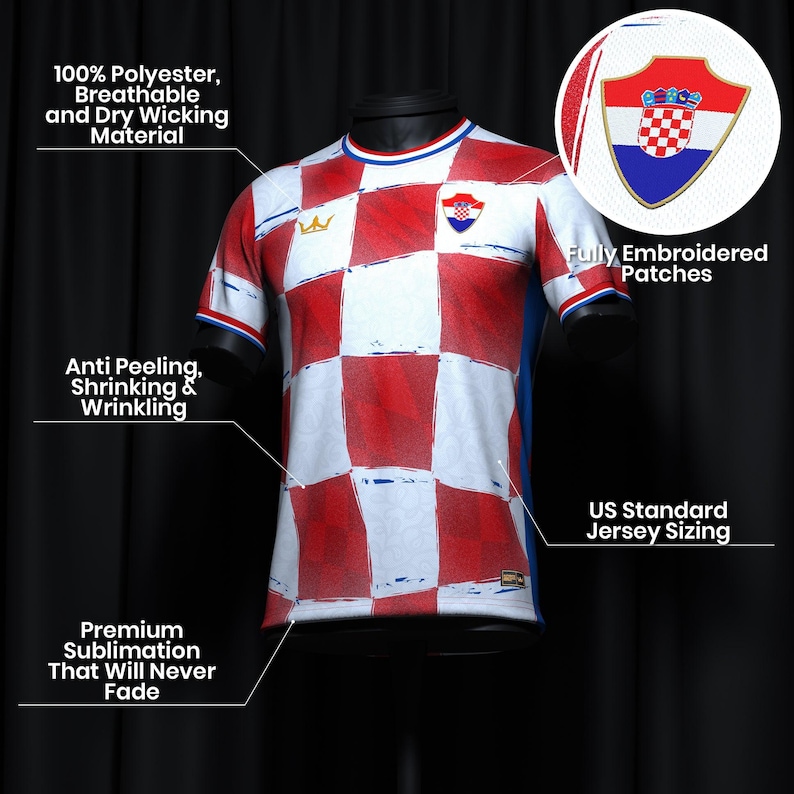 Custom Croatia Heritage Custom Football Jersey