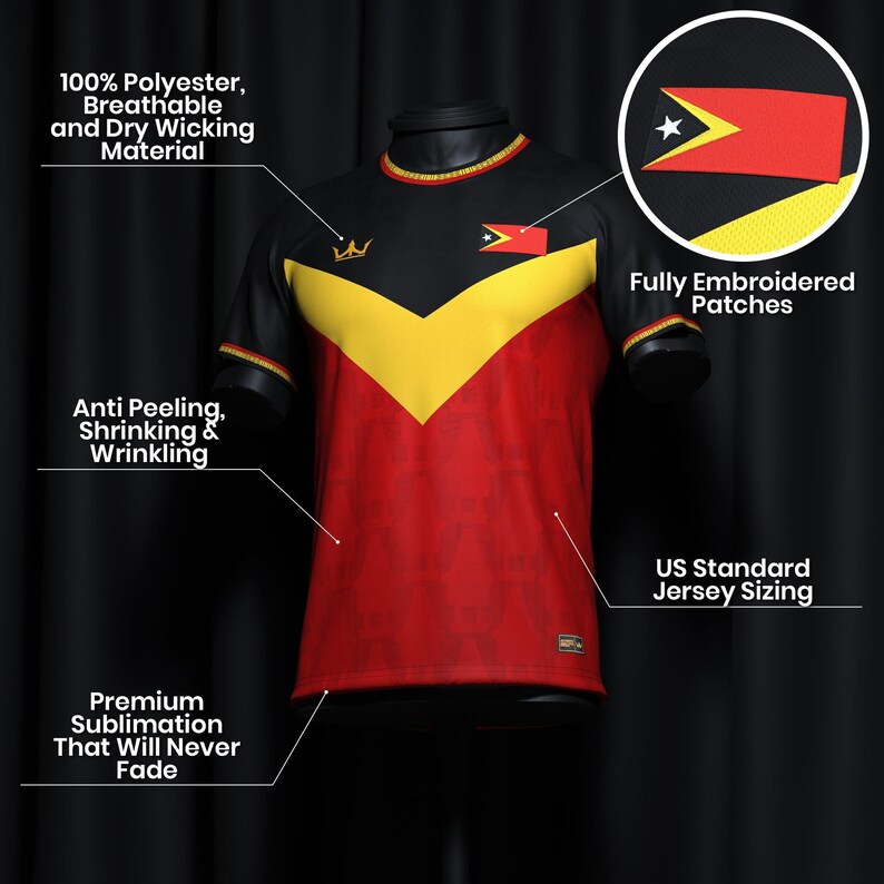 Custom Timor-Leste Heritage Custom Football Jersey