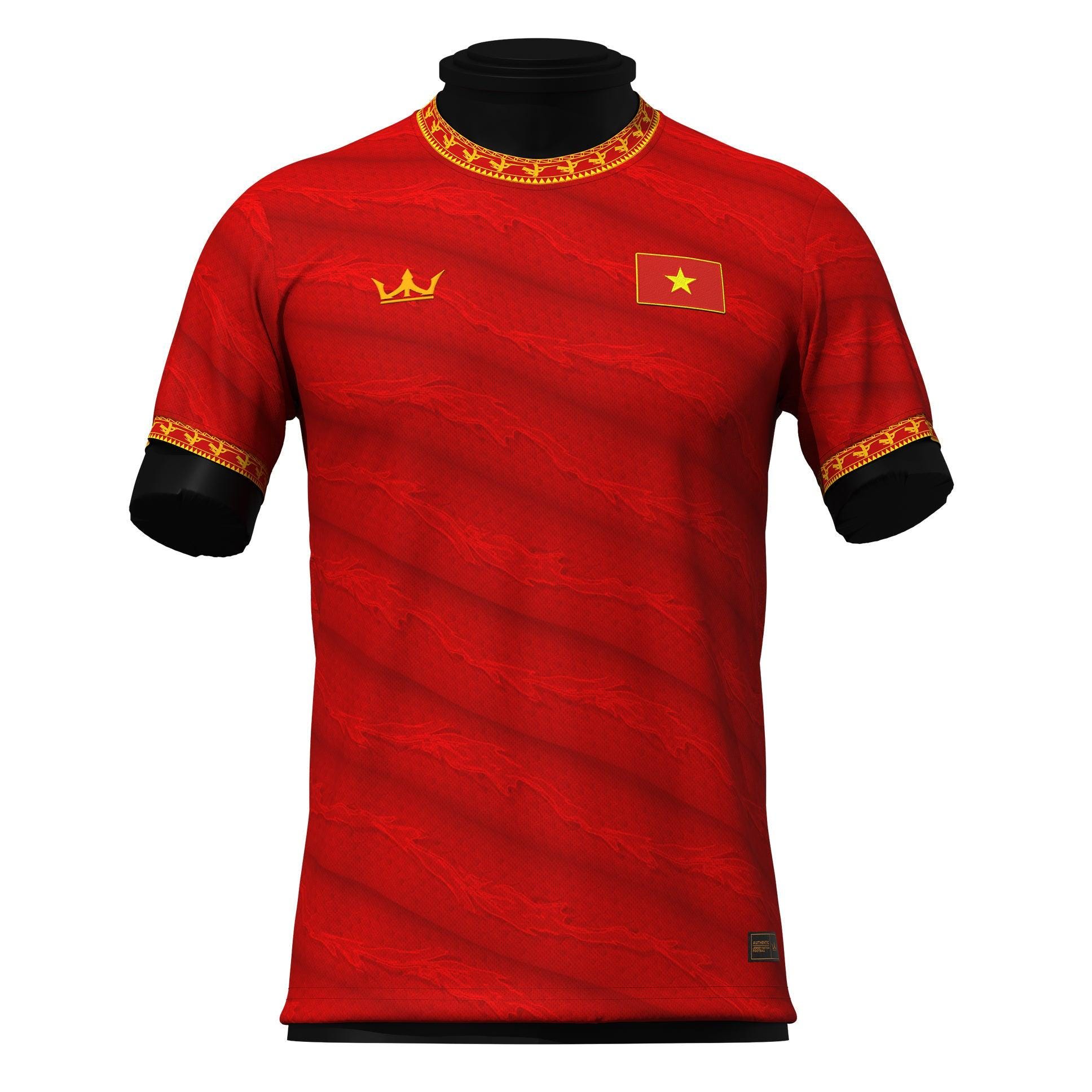 ベトナム１部・サイゴンＦＣ サッカー ユニフォーム ゲームシャツ ドラゴン Vietnamese Flag Print Men's Football Jersey – Breathable Training