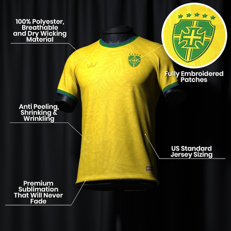 Custom Brazil Heritage Custom Football Jersey