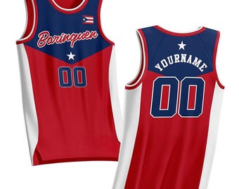 Camisa de basquete personalizada com o legado de Porto Rico