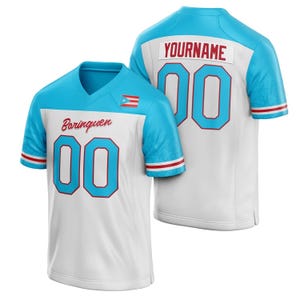 Maglia da calcio con il patrimonio di Porto Rico – Personalizzazione gratuita, consegna gratuita