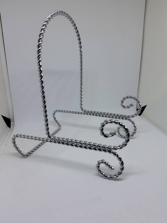 Plate Stand Twisted Wire Plate Holder in Bright Brass and Etsy Nederland