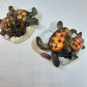 Sea Turtles on Sand, Sea Turtle With Baby, Sold as A Pair