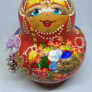 【お値下げ】ロシア製　マトリョーシカ 15個 花柄 お値下げ】ロシア製マトリョーシカ 15個 花柄