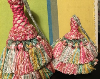 Tassels From Italy in Pastels, Pinks, Blues, and Cream, 2 Sizes