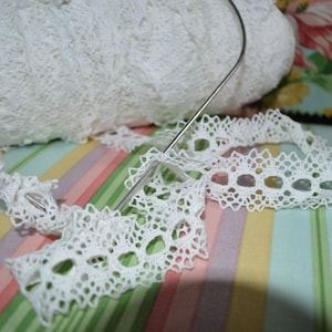 Cluny Lace for Weaving on Frames, or Add Satin Ribbons, 1.25 Inches wide, 3 YD. Minimum