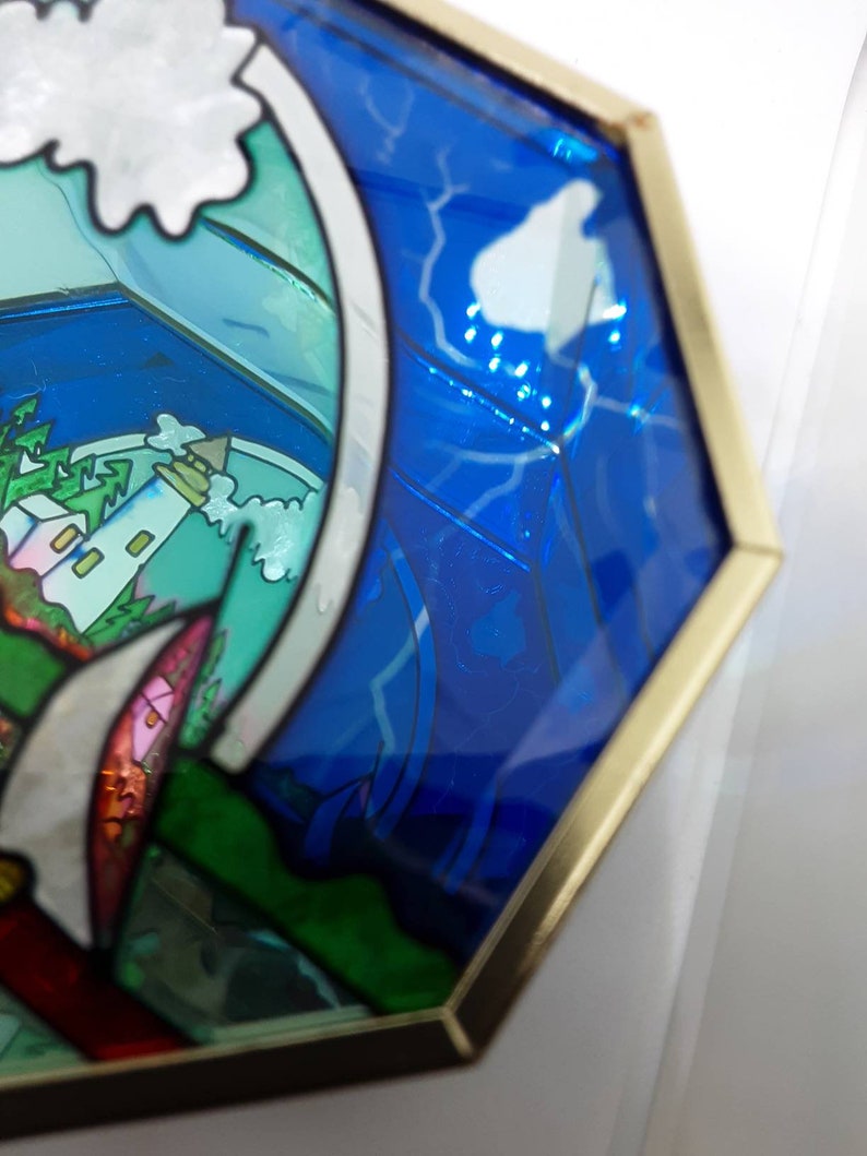 Carousel Horse or Roses Glass Jewelry Box Hinged Lid