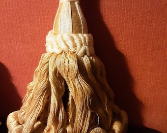 Luxurious Tassels, Made in Italy, Cotton Sheen Vintage, 5 inch Key Tassel and 7-8 inchFancy One