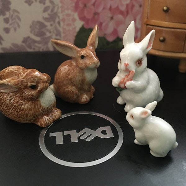 Rabbits, Bone China, Choices Between Brown and White Rabbits