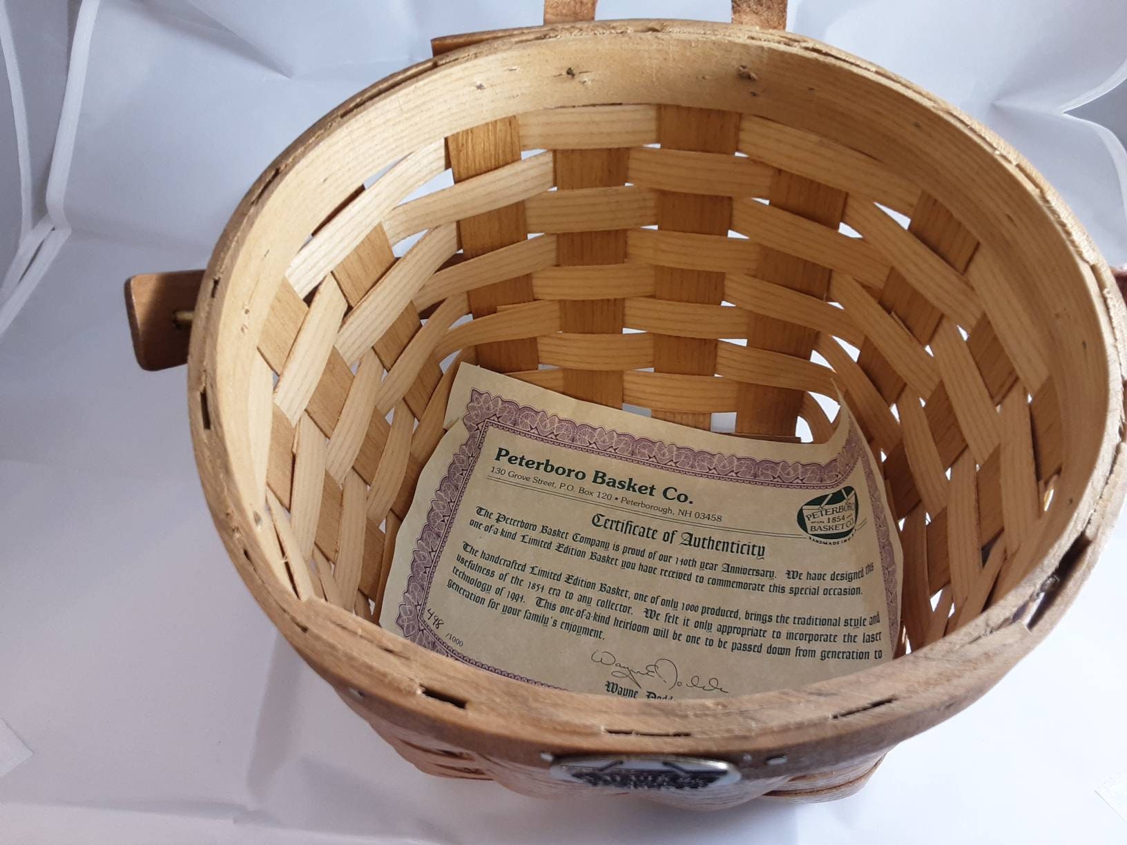 Peterborough Basket 140th Anniversary Edition Etsy.de