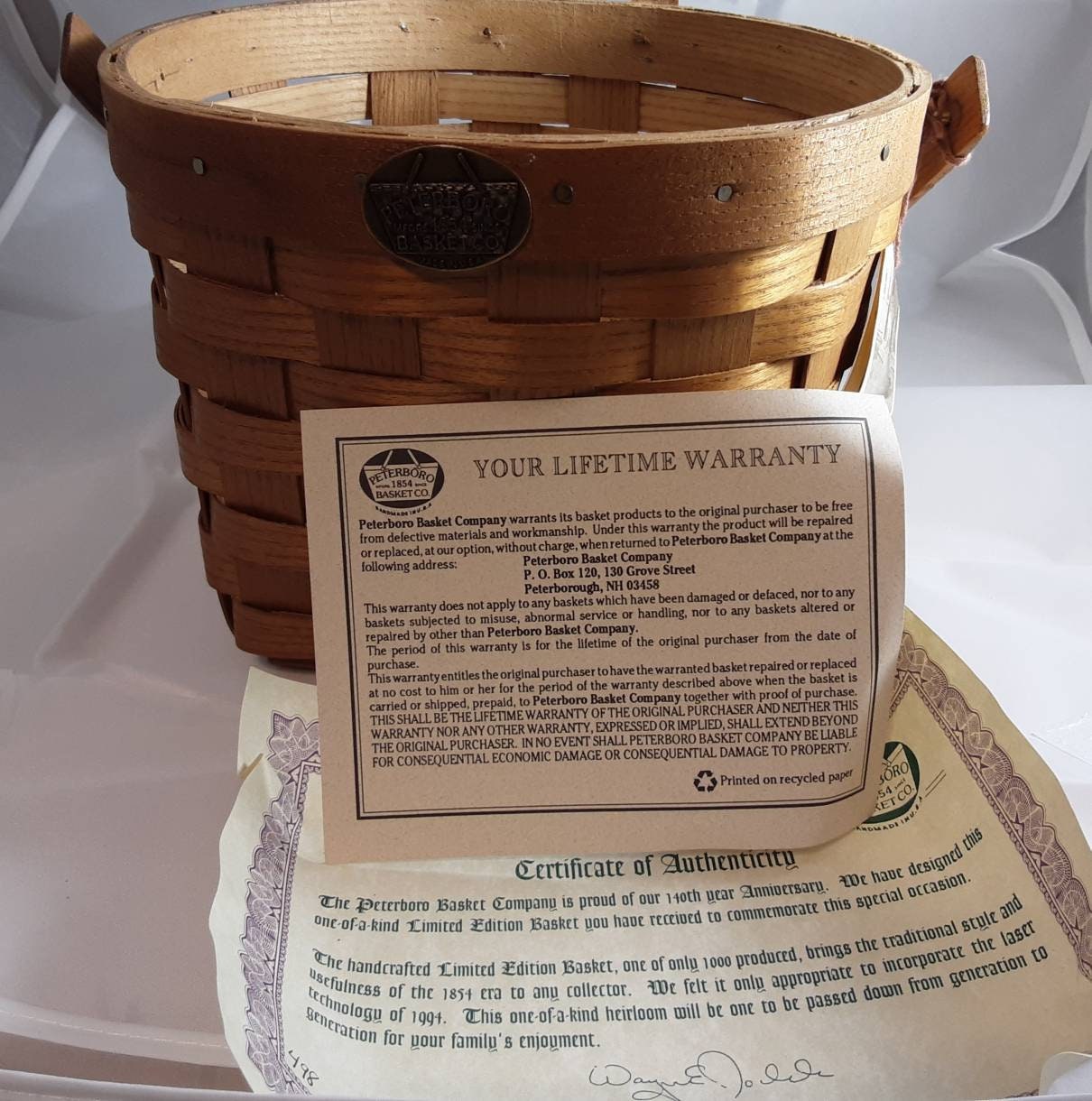 Peterborough Basket 140th Anniversary Edition Etsy.de