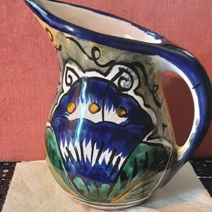 Souvenir Pitcher, Handpainted in Mexico