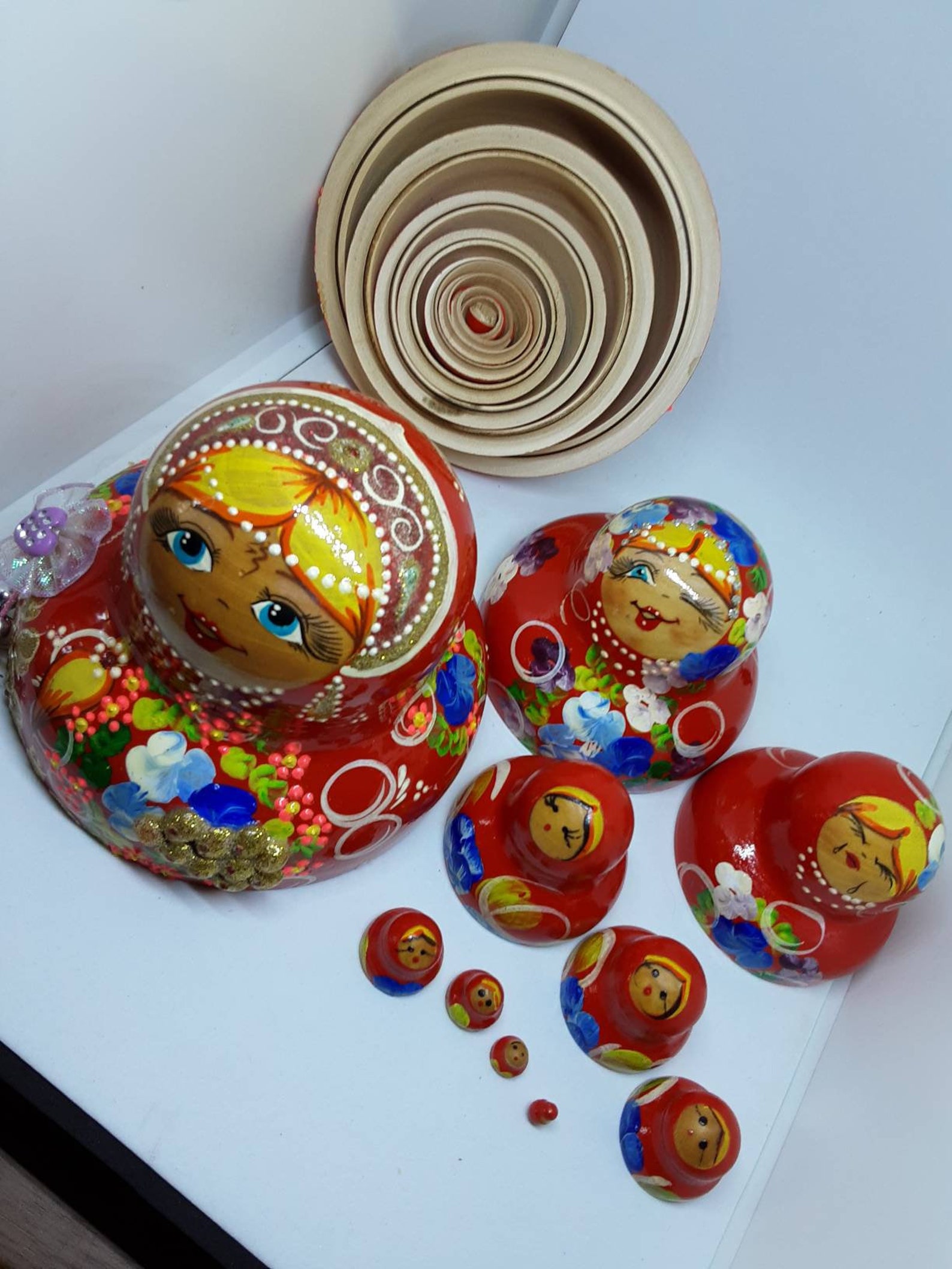 Maruska Dolls 10 pièces de poupées peintes et imbriquées de - Etsy France