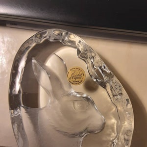 Bunny in Crystal Paperweight