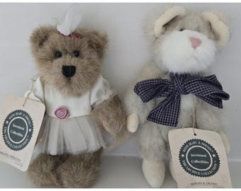 Vtg Boyds Bears & Friends Romano B Grated Brianna Tippytoes Jointed Set Of 2 Tag