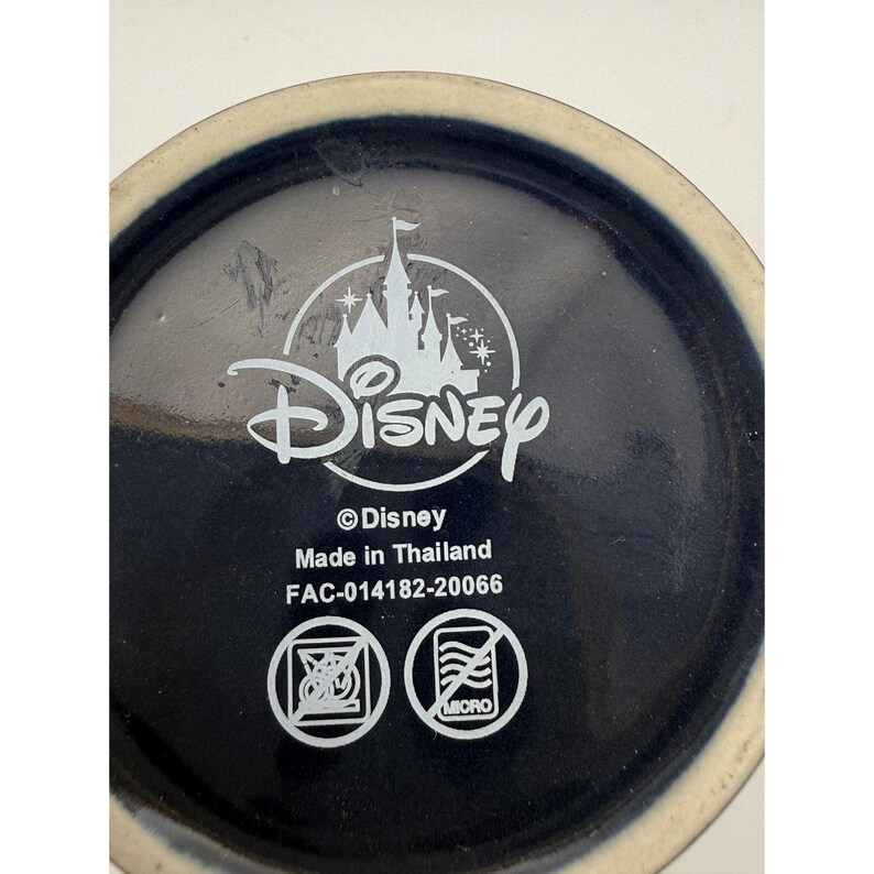 Vtg Disney Parks Partners Statue Walt Disney Mickey Mouse Navy Gold Quote Mug image 6