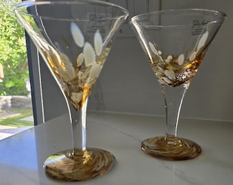 Julia Knight Confetti Collection Handblåsta Italienska Martiniglas Signerade 2