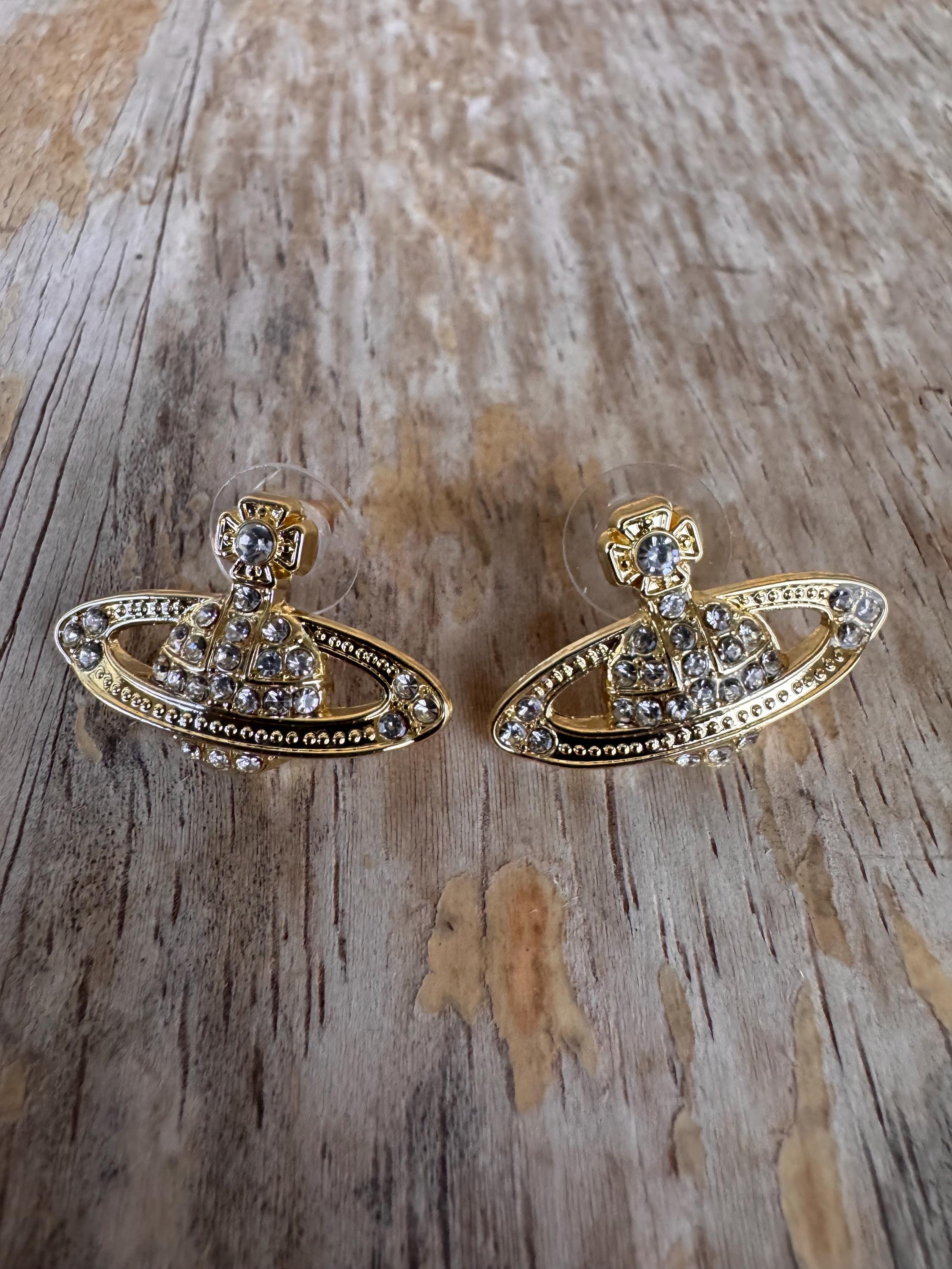 Gold Vivienne Westwood Earrings - Etsy