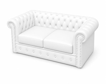 Sofá sillón Chesterfield – Escala 1/24 1/18 1/12 1/6