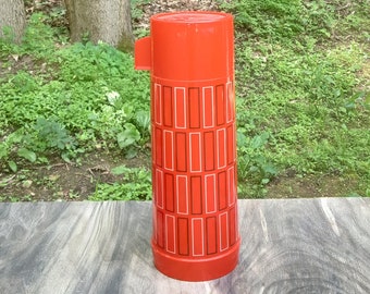 Vintage Red Thermos - Camping - Glamping - Cottage - Farmhouse