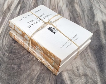 Unbound Book Collection - Distressed Book Set - Re purposed Decorative Book Bundle - No cover books - Farmhouse - Neutral