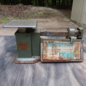 Vintage Triner Postal Scale - Spring Loaded Scale - Office Décor - Vintage Scale