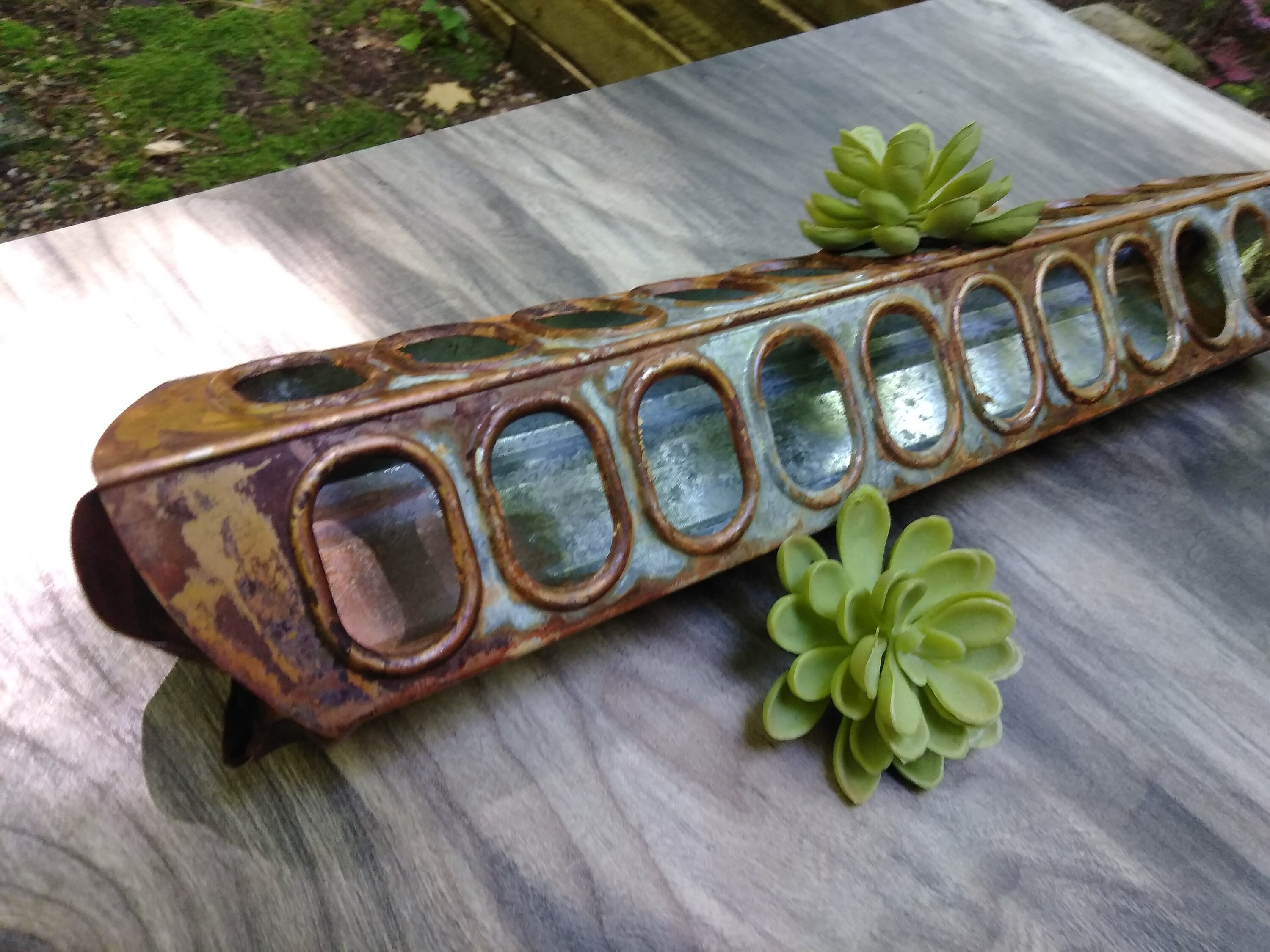 Metal Chicken Feeder Succulent Planter Farmhouse Etsy