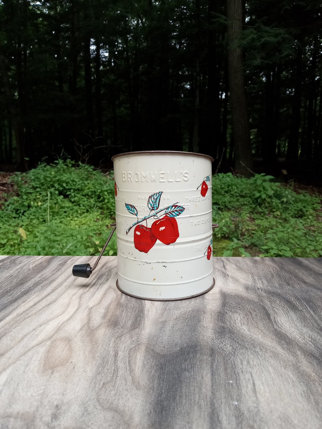 Bromwell's Antique Flour Sifter Apple Flour Sifter Apple Décor Etsy