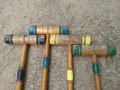 Vintage Croquet Mallets - Wooden Croquet Mallets - Set of 4 - Vintage Sports - Cottage - Farmhouse - Sports Decor