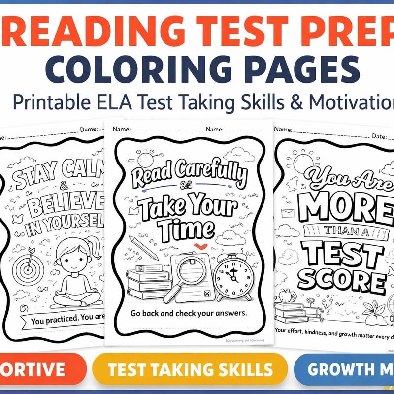 Testing Coloring Sheets - Etsy