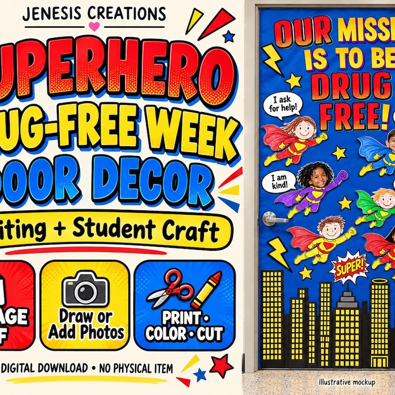 Red Ribbon Week Superhero - Etsy