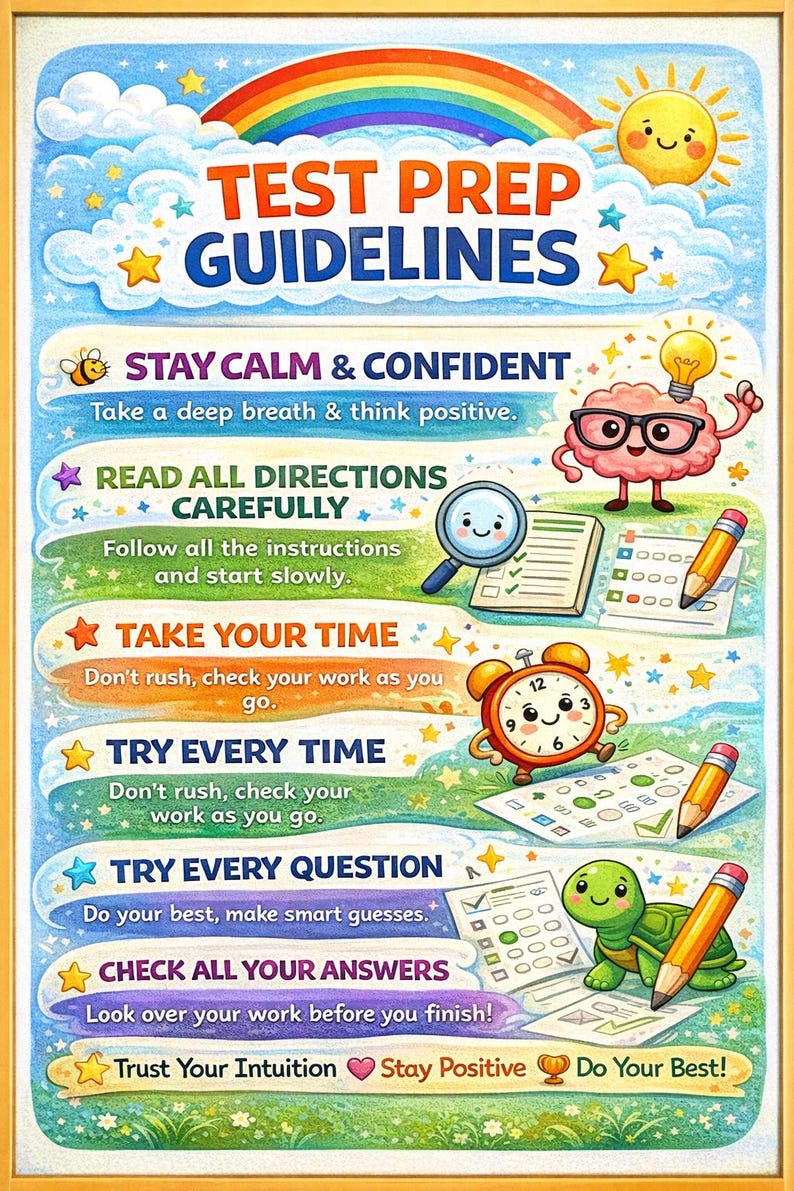 Testing Motivation Posters Classroom Decor Reading Test Prep Posters ...