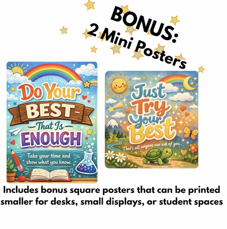 Testing Motivation Posters Classroom Decor Reading Test Prep Posters ...