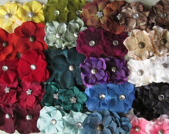 Hydrangea Mini Hair Flower Clips/Pins or Shoe Clips - 20 Color Choices!