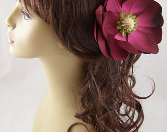 Fuchsia Magnolia Hair Stick Set