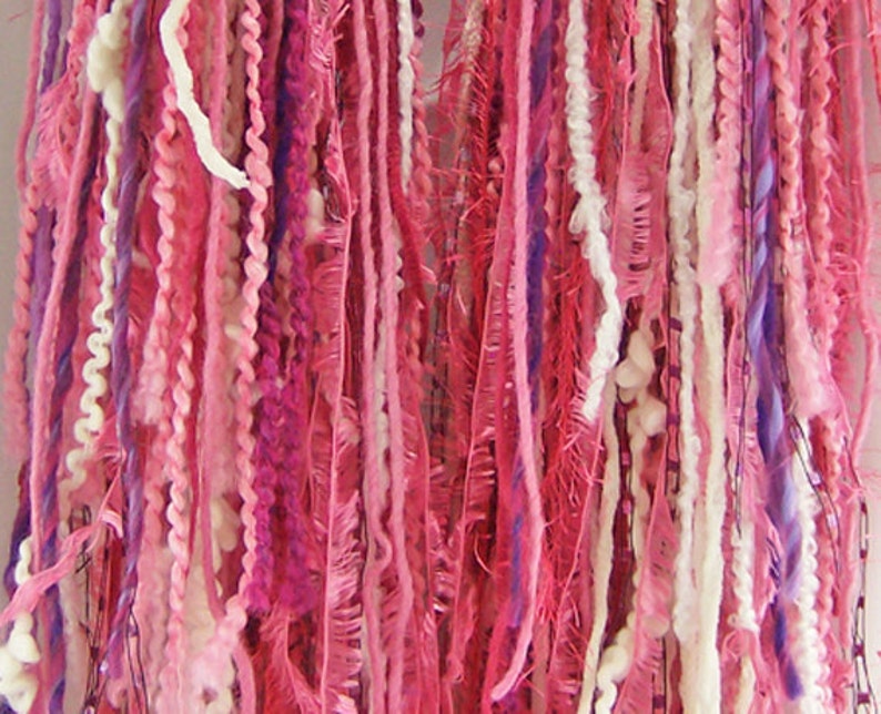Pink Yarn Falls Hair Extensions Etsy