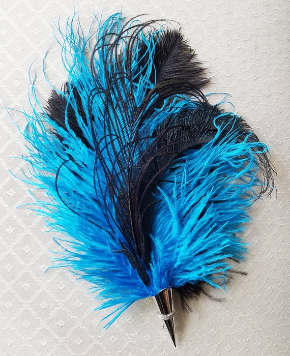 turquoise ostrich plumes