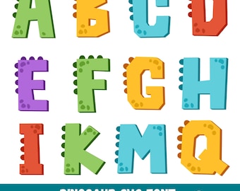 Dinosaur Font SVG: Dino Letters for Cricut (Digital Download)