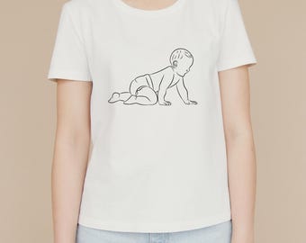 Baby Line Art\ Child\ Baby\ Newborn Toddler\ Line Drawing\ Instant Digital Download\ Laser Cutting File\ SVG\ PNG file