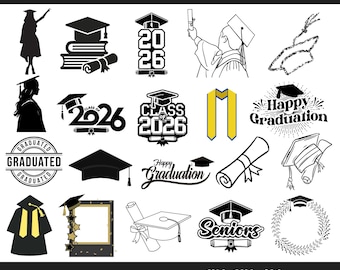 Graduation 2026 SVG Bundle, Senior Class Cut Files (Instant Download)