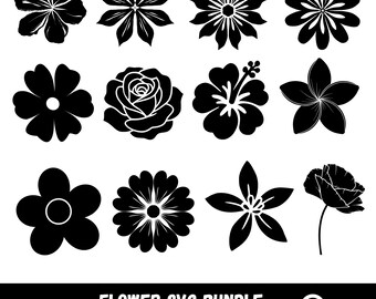 Cute Flowers Svg Png Mega Bundle, Flower Svg, Flowers Svg, Flower Designs For Shirts, Flower Cut Files, Vector Files, Cricut, Svg, Png