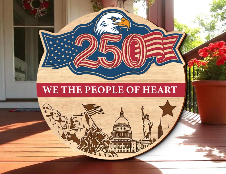 USA 250th Eagle Sign - Laser Cut File for All Lasers - Etsy Australia