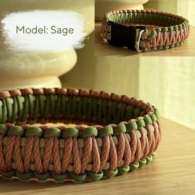 Collier pour chien en paracorde/Hundehalsband en paracorde | Fait main | Taille personnalisée | Résistant | Fabriqué en Allemagne image 4