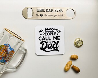 DAD gift Set Bottle opener personalized- Pub style, Bottle shape, Pocket Key chain beer bottle opener- barware